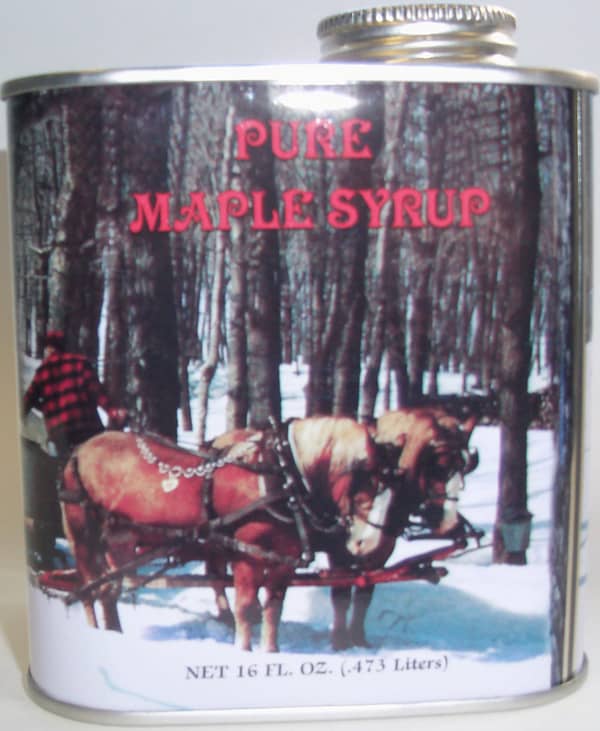 Vermont Maple Syrup Horse Sap Collecting Tin - D&D Sugarwoods Farm - Glover VT