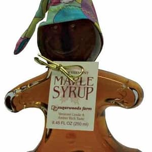 Vermont Maple Syrup in Ginger Bread Boy Glass Bottle - D&D Sugarwoods Farm - Glover, Vermont