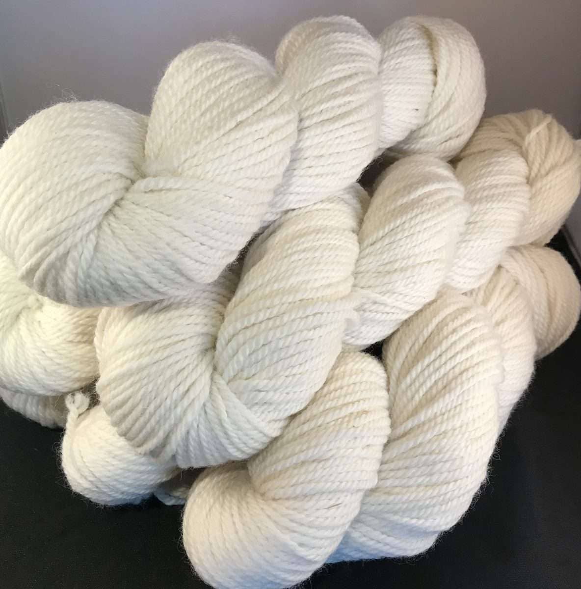 natural white bulky Aran 3 ply Finnsheep yarn