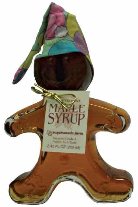 Vermont Maple Syrup in Ginger Bread Boy Glass Bottle - D&D Sugarwoods Farm - Glover, Vermont